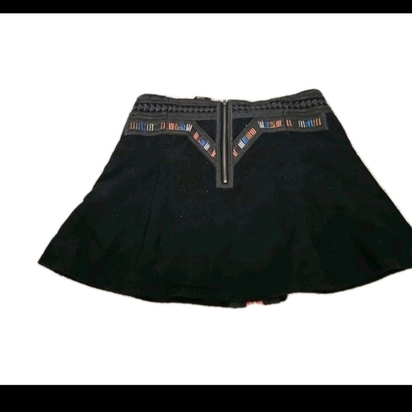Free People New Romantics Womens Tribal Aztec Print Mini Flared Boho Skirt M - Picture 5 of 11